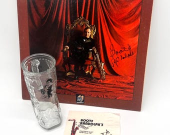 Boots Randolph Signed LP Autograph w/ Signed Printer’s Alley Cocktail Napkin & Vintage Boots Mug Memorabilia Set Jazz Sax