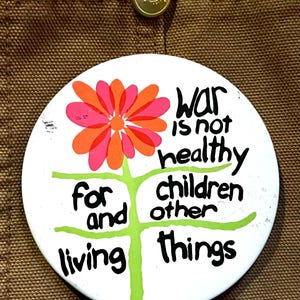 War is Not Healthy Pin - Etsy