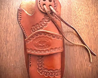 Authentic Vintage Western Leather Revolver Holster Stamped Wylie Leather – Laramie, Wyoming
