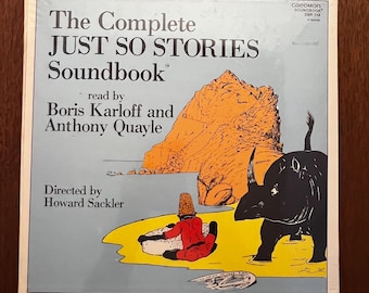 Vintage Sealed Caedmon Soundbook – The Complete JUST SO STORIES – Boris Karloff – 4 Lp Vinyl Record Box Set Nos