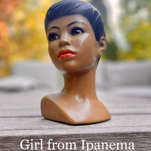 Marwal Polynesian Bust Girl Mid Century Chalkware