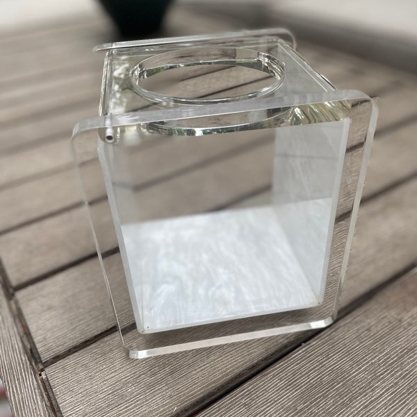 Mid Century Lucite Box Etsy