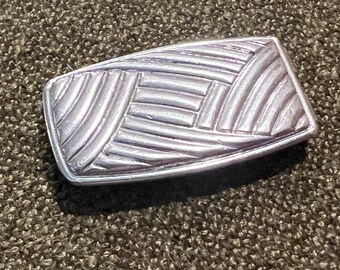 Anson Vintage Sterling Silver Money Clip Mid Century Modern Geometric Woven Design Pat. 3049772 Made in USA