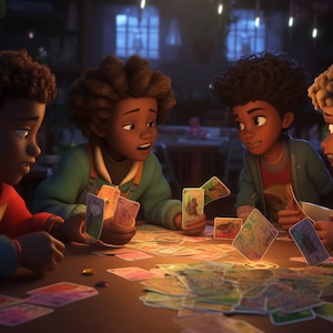 Kids Playing Cards 2
