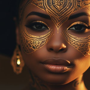 Reine africaine au henné doré 2