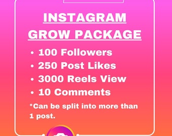 Paquete de crecimiento de Instagram - I - Vistas, seguidores, me gusta, comentarios