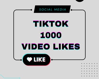 1000 Me gusta en vídeos de Tiktok