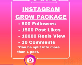 Instagram Grow Package - III -  Views, Followers, Likes, Comments