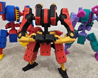 Articulated Mech Robot 3D-printed posable action figure