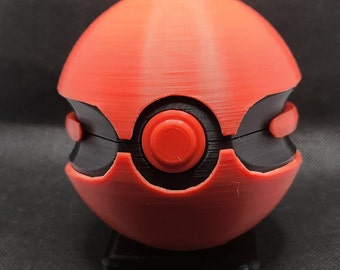 Pokebola impresa en 3D con tapa magnética: almacenamiento para juegos de Switch