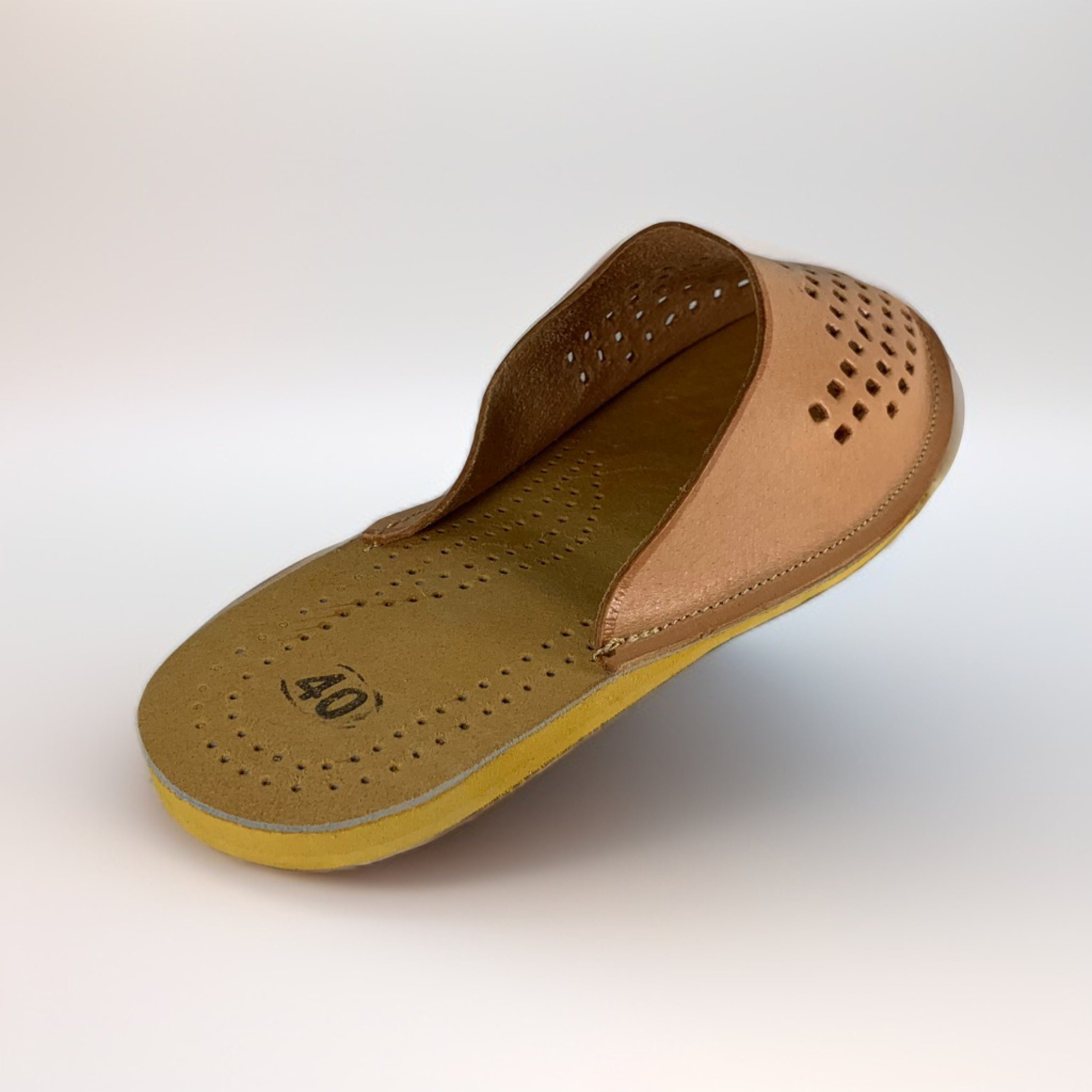 Handcrafted Leather Men's Slippers | Cozy & Stylish Home