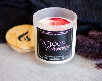 Tattoos & Possessive MMCs Candle (9oz Bookish Candle)