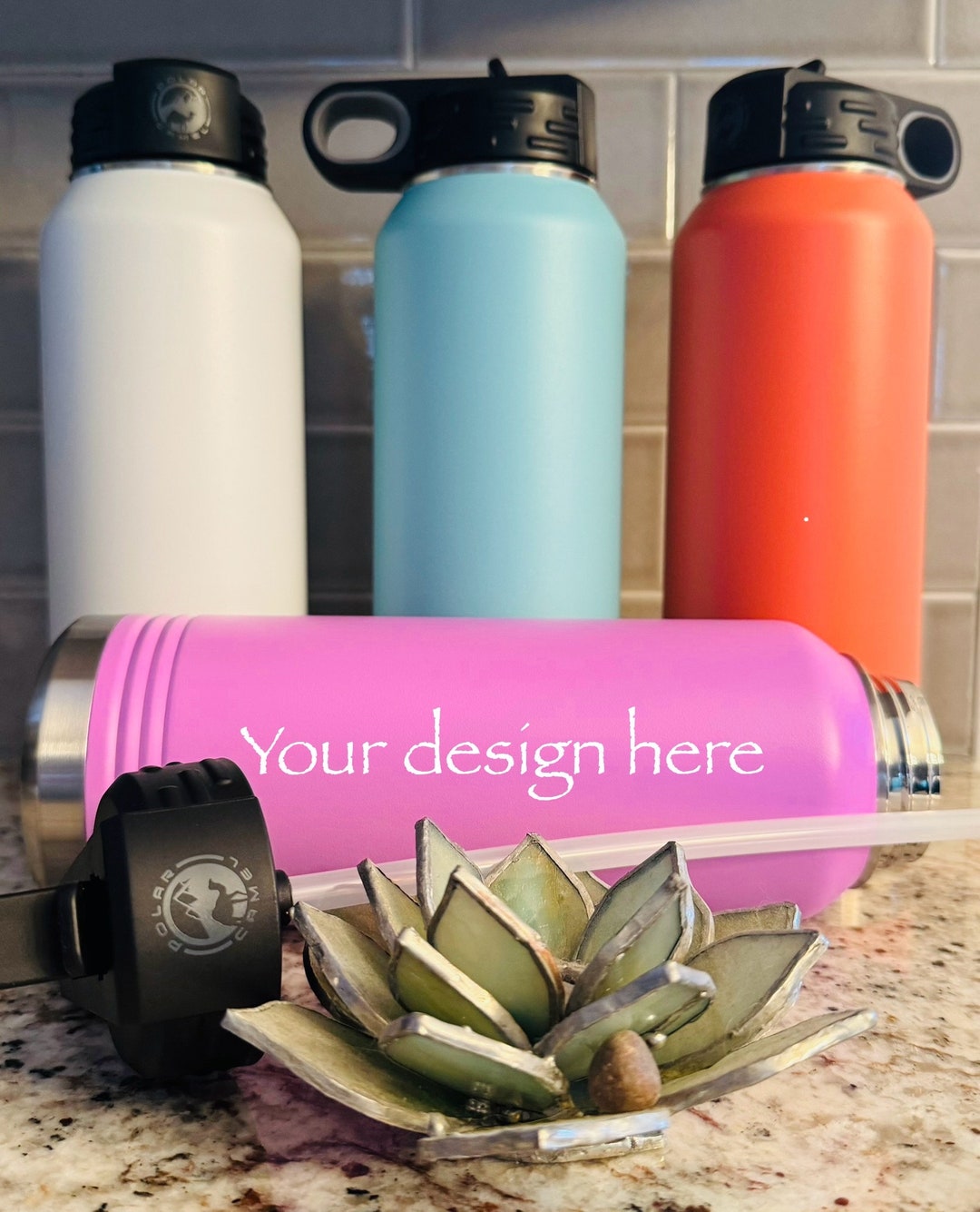 Laser Engraved 32oz Stainless Steel Water Bottle - Etsy
