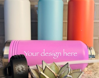 Laser Engraved 32oz Stainless Steel Water Bottle