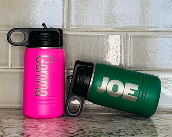 Laser Engraved 12oz Stainless Steel Water Bottle