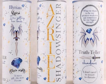 ACOTAR Azriel 20oz/30oz Skinny Tumbler | Shadowsinger-Inspired Bookish Gift