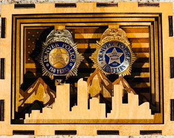 Personalized 2 Badge Holder Box: Customized Display