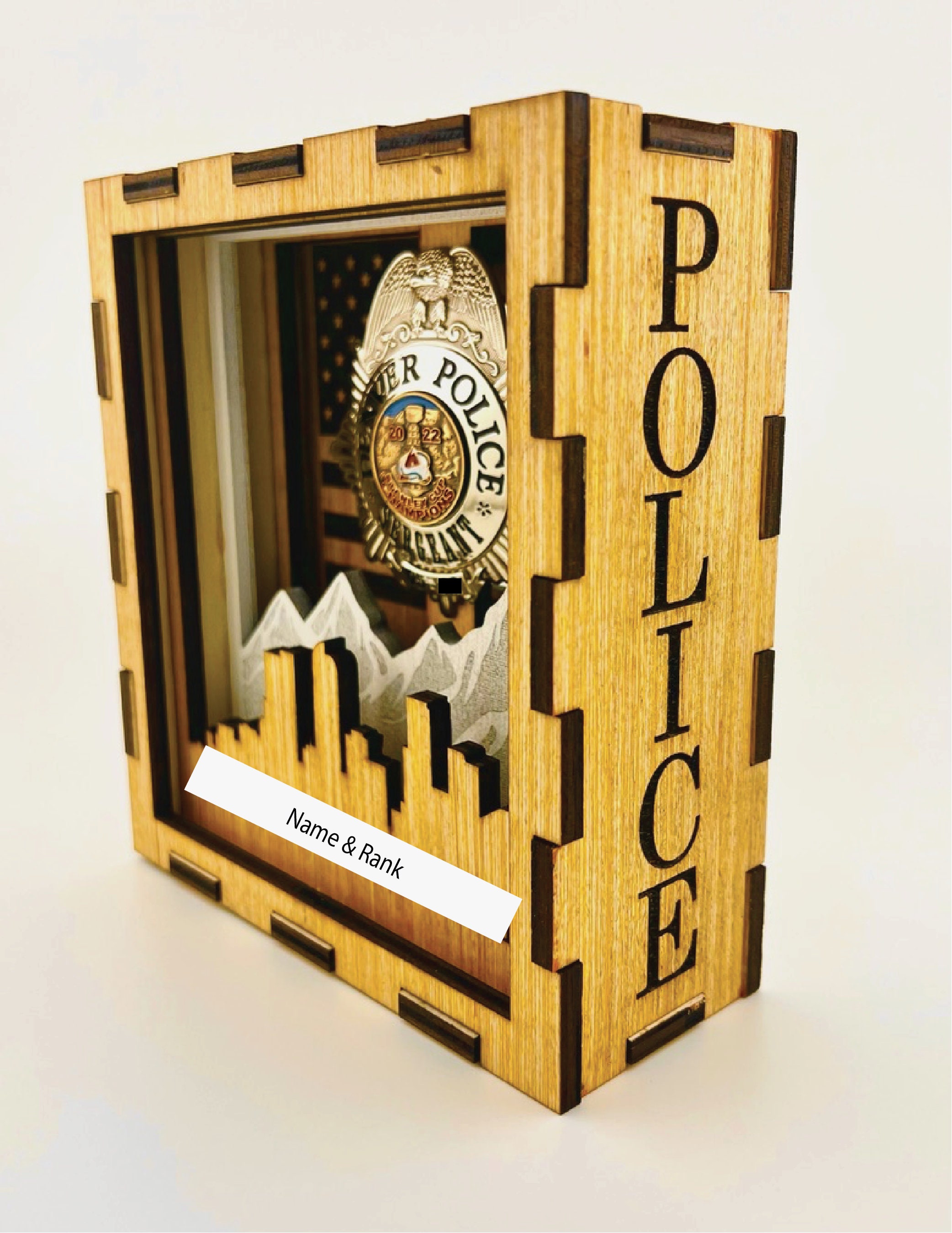 Personalized Badge Holder Box: Customized Display - Etsy