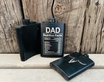 Botella negra mate personalizable: acero inoxidable personalizado, 8 oz