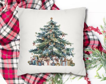 Christmas Tree Pillow Cover, Christmas Pillowcase, Winter Decor, Christmas Decor, Rustic Farmhouse Decor, Christmas Farmhouse Pillowcase