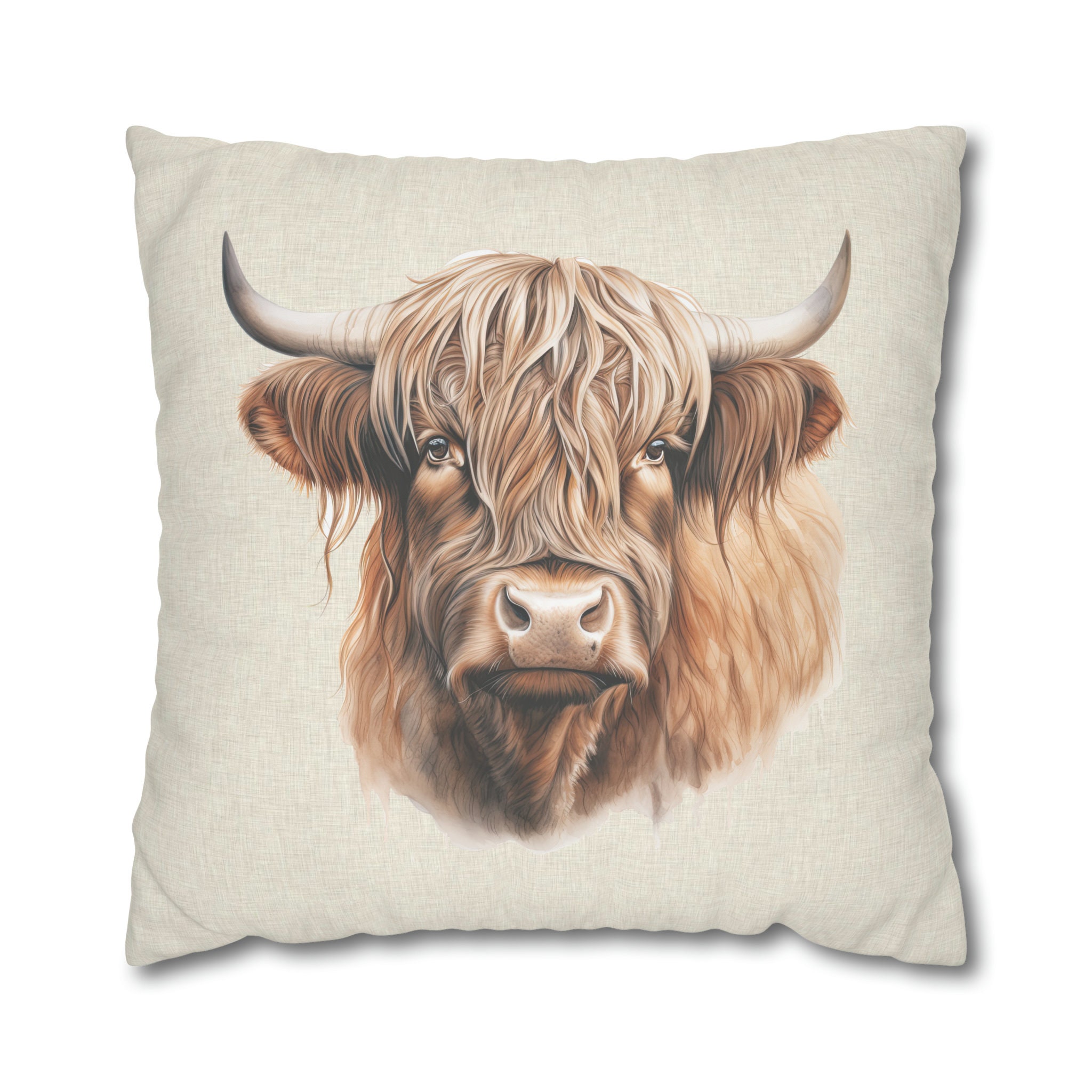 Highland Cow Pillow Cover Farmhouse Pillow Case Farm Animal - Etsy