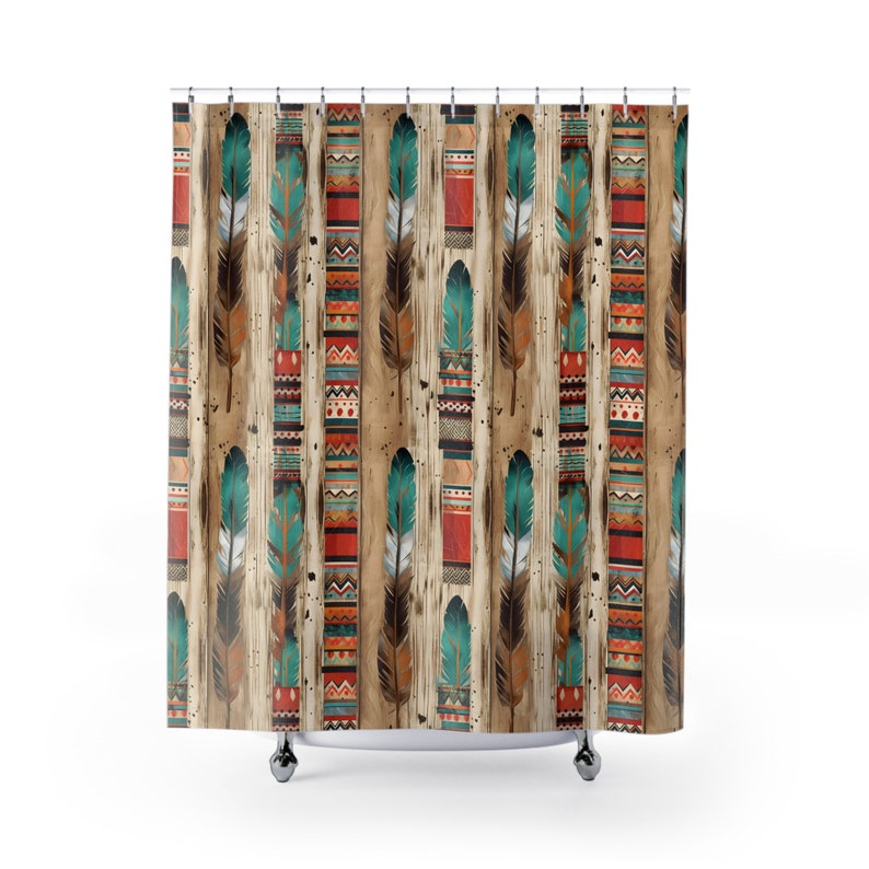 Boho Western Shower Curtain Fabric Shower Curtain Western Etsy