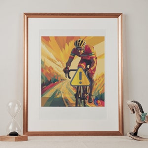Immagine digitale di alta qualità sul ciclismo per decorazioni murali o stampa su quaderni, cartoline: design unico, opere d'arte, design per la casa