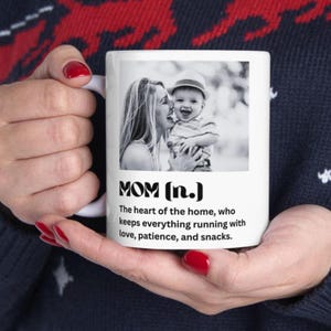 Caneca de cerâmica personalizada para a mãe, presente emocionante para o Dia das Mães, xícara de café personalizada, agradecimento à mãe, lembrança de família
