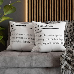 Grandma Definition Pillow Funny Grandma Gift, Grandmother Throw Pillow, Cozy Home Decor