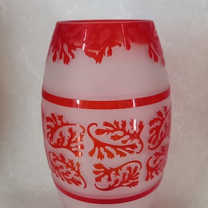 Antique Bohemian Czech Glass Vase