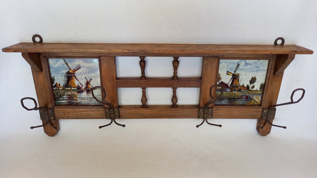 Vintage Dutch Wall Coat Rack - Etsy