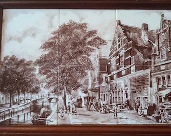 Vintage Dutch Tile Tableau