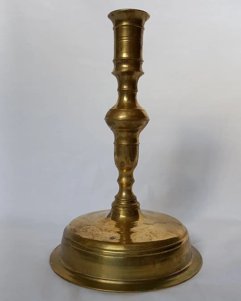 Antique Brass Bell Shaped Spanish Candlestick Etsy