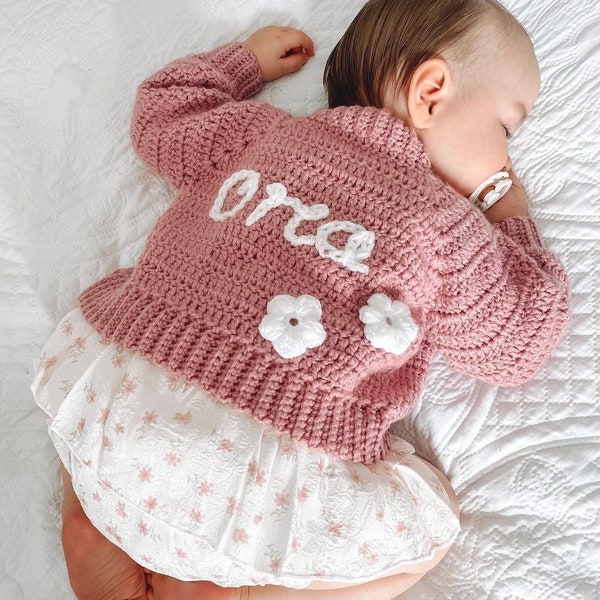 Handmade Crochet Baby / Toddler Personalised Cardigan’s