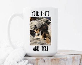 Tasse personnalisée texte personnalisé Photo nom cadeau café drôle jour tasse en céramique 11oz