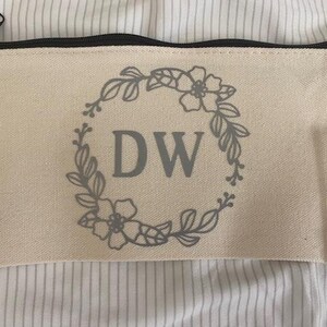 NEW Personalized Canvas Makeup Cosmetics Bag, Personal bag, Money Bag, Tool Pouch, monograms