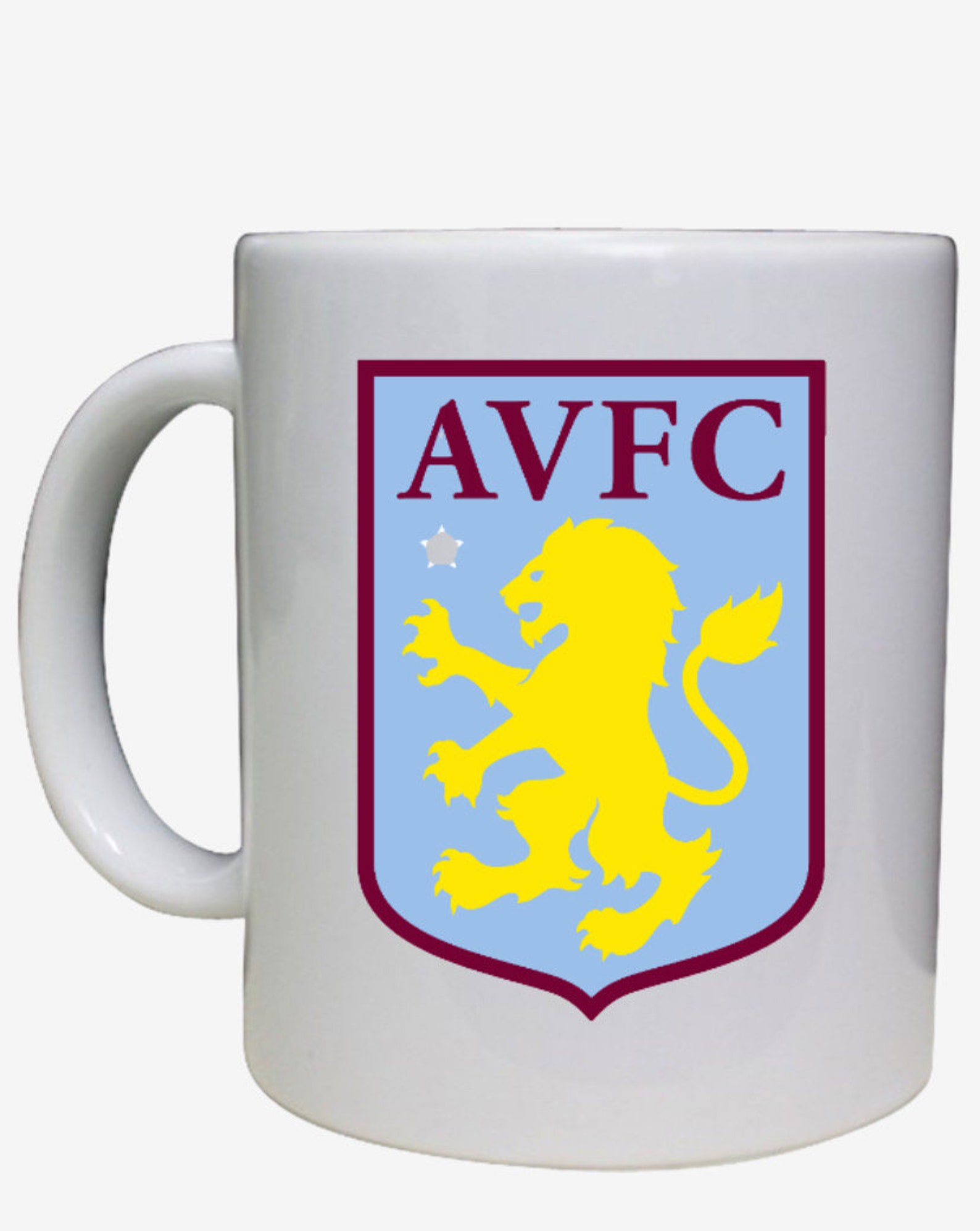 Aston Villa FC Mug. Villa Crest Soccer Football Asron Villa Logo Coffee Mug Premier League Etsy