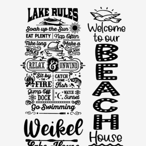 Beach House Rules - Etsy