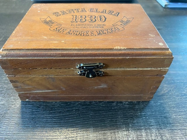 SANTA CLARA 1830 木製パイプボックス Vintage Santa Clara Ltd. 1830 Dovetail Cigar Box Storage San