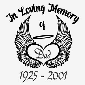 Custom IN LOVING MEMORY Praying Hands Vinyl Car Window Decal Sticker name Rip