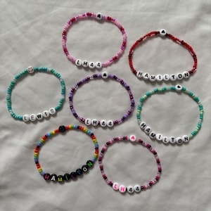 Pulsera de cuentas inspirada en Lewis Hamilton de la F1 / Pulsera de la amistad de la Fórmula 1