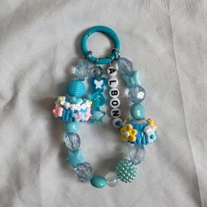 Alex Albon Inspired F1 Keychain | Formula 1 Beaded Keyring | Bag Charm