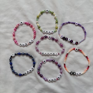 Pulsera de cuentas inspirada en la Fórmula 1 de George Russell / Pulsera de la amistad de la Fórmula 1