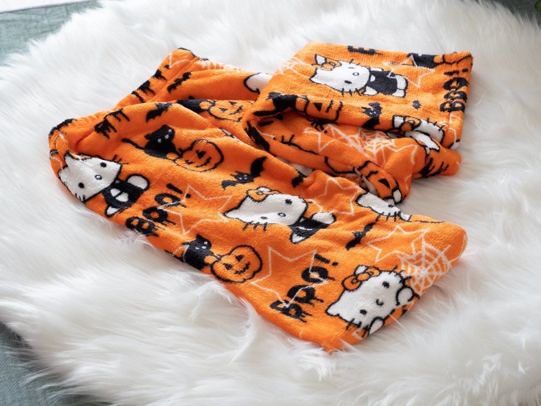 Hello Kitty Pajama Pants Halloween Kitty Cat Pajama Pants Etsy