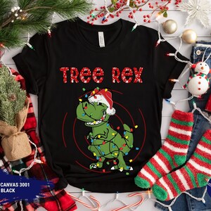 Tree Rex Christmas Tee, Christmas Tree Shirt, Christmas shirt for adults, dinosaur Christmas shirt Dinosaur Lover Gift Holiday Gift for Kids