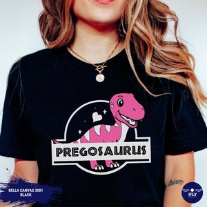 Pregnancy Announcement Shirt for Women, Funny Pregosaurus TShirt, Baby Shower Gift, Funny Gift for Expecting Mom, Tee for Baby Announcement