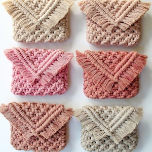Cartera de macramé boho / Mini cartera / Monedero / Accesorios para bolsos / Cartera hippie / Regalo para ella