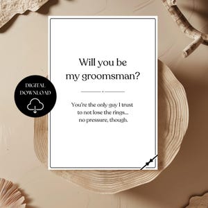 Cartes de proposition pour le meilleur homme et garçons d'honneur en téléchargement numérique, TÉLÉCHARGEMENT IMMÉDIAT, prêtes à imprimer ou à modifier, modifiable avec Canva, modèle