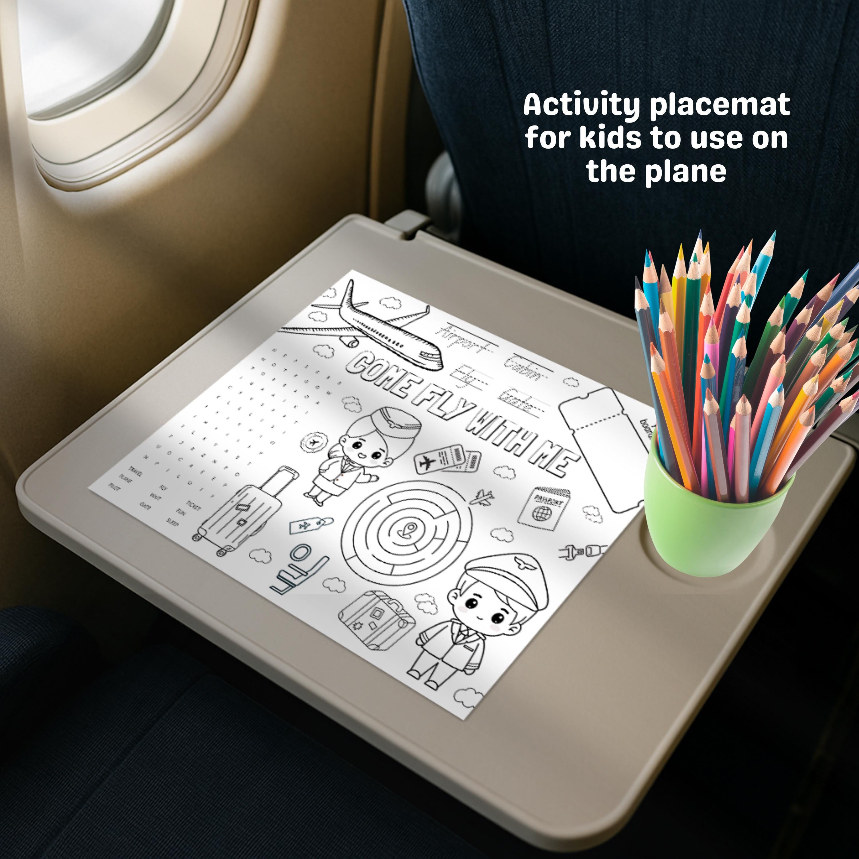 37 Easy Airplane Crafts for Kids: Perfect for All Ages 28 Airplane Activity Placemat: Kids Travel Coloring Page (PDF Download)