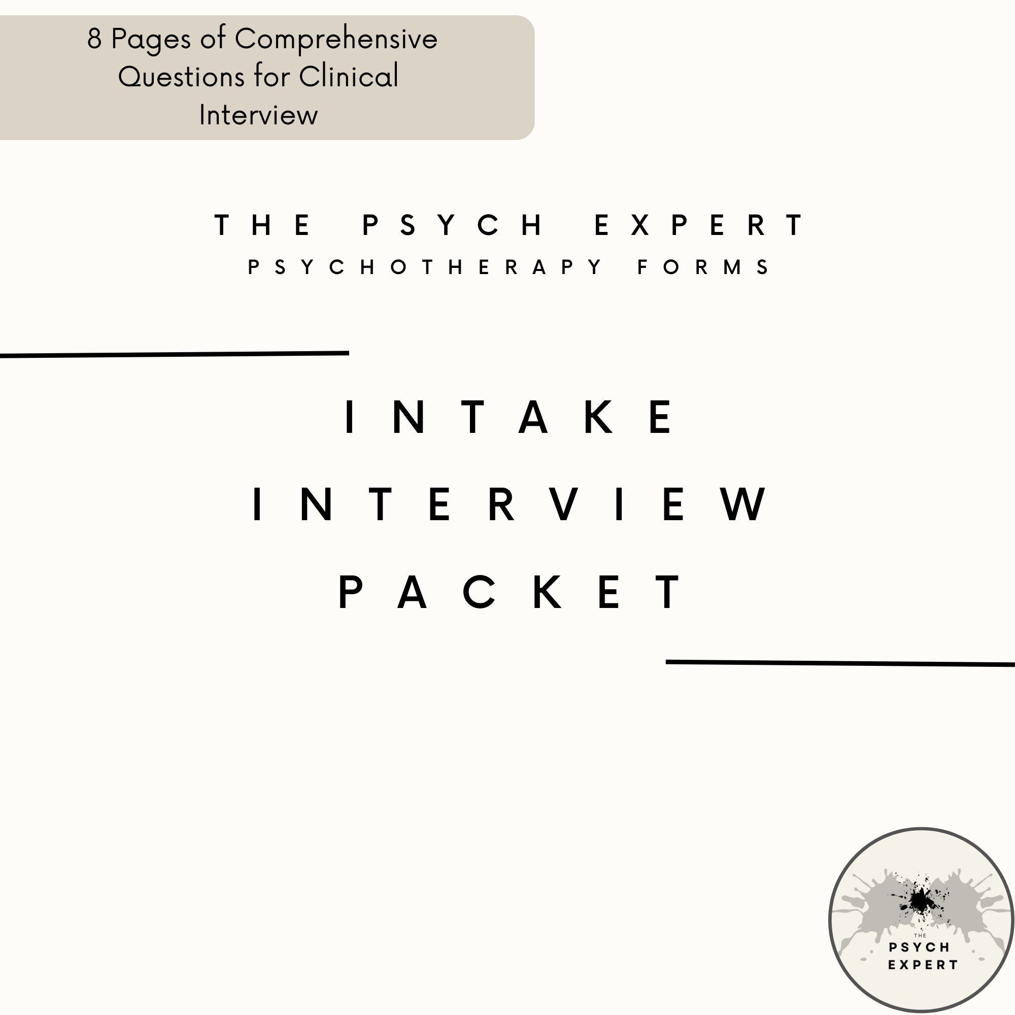 Clinical Intake Interview Form - Etsy